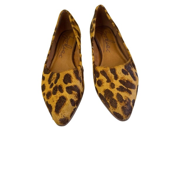 Zodiac Women’s Leopard Print Calf Hair Flats Pointed Toe Slip-On Shoes 9.5M - Picture 4 of 9